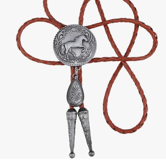 Native American Cowboy   Bolo Tie - Picture 1 of 3